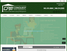 Tablet Screenshot of conquestrentals.com